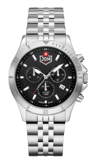 JDM Military Delta Chrono Black Watch JDM-WG009-01 