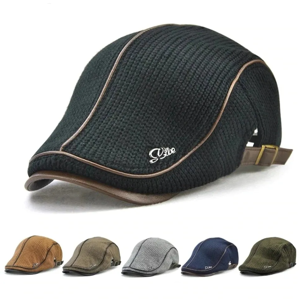 Jeans Love Duckbill Flat Cap stylish boater hat with ribbon on model