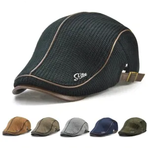 Jeans Love Duckbill Flat Cap stylish boater hat with ribbon on model