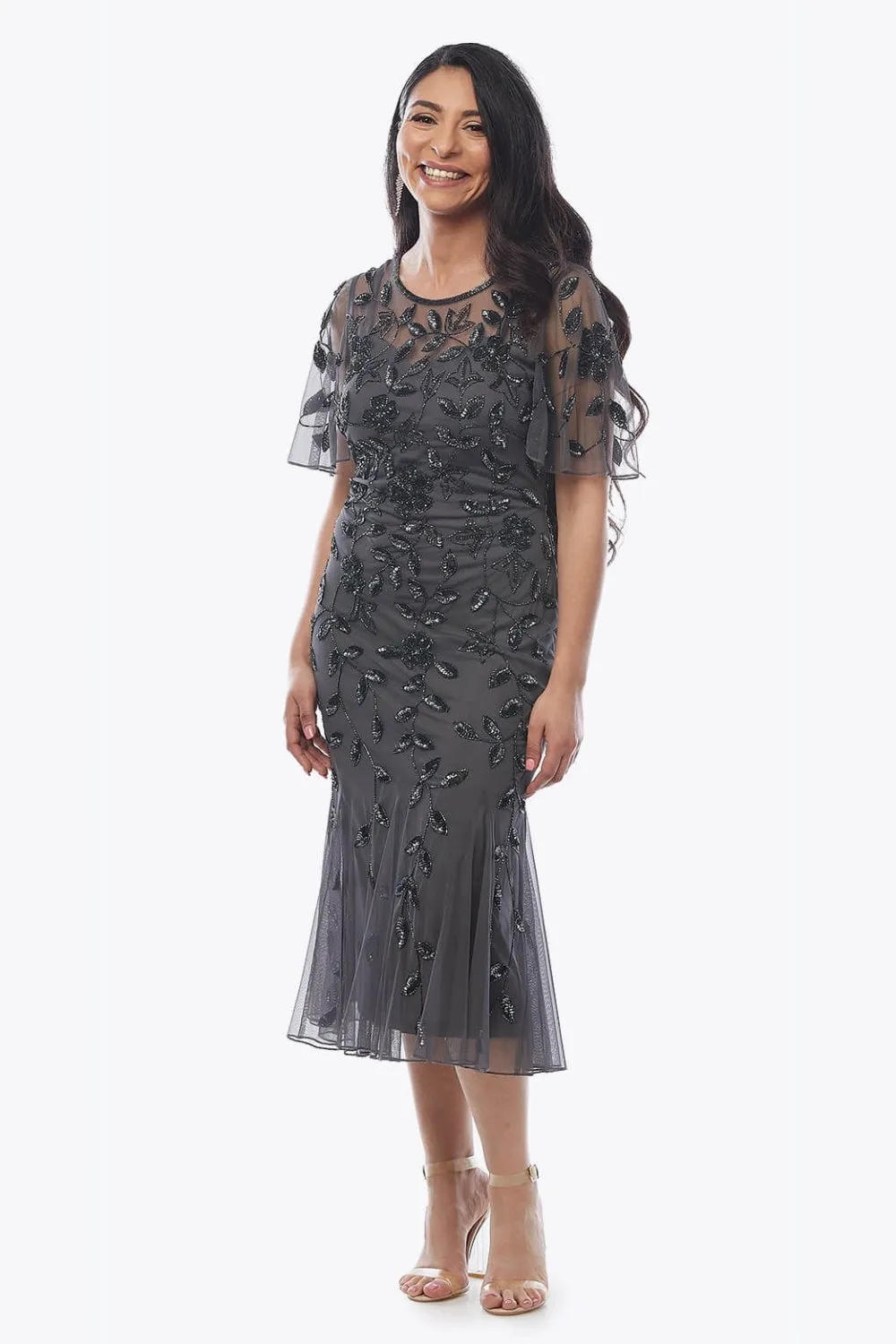 Clothings Jesse Harper - JH0499 Beaded Floral Dress Dresses women dresses dress stores