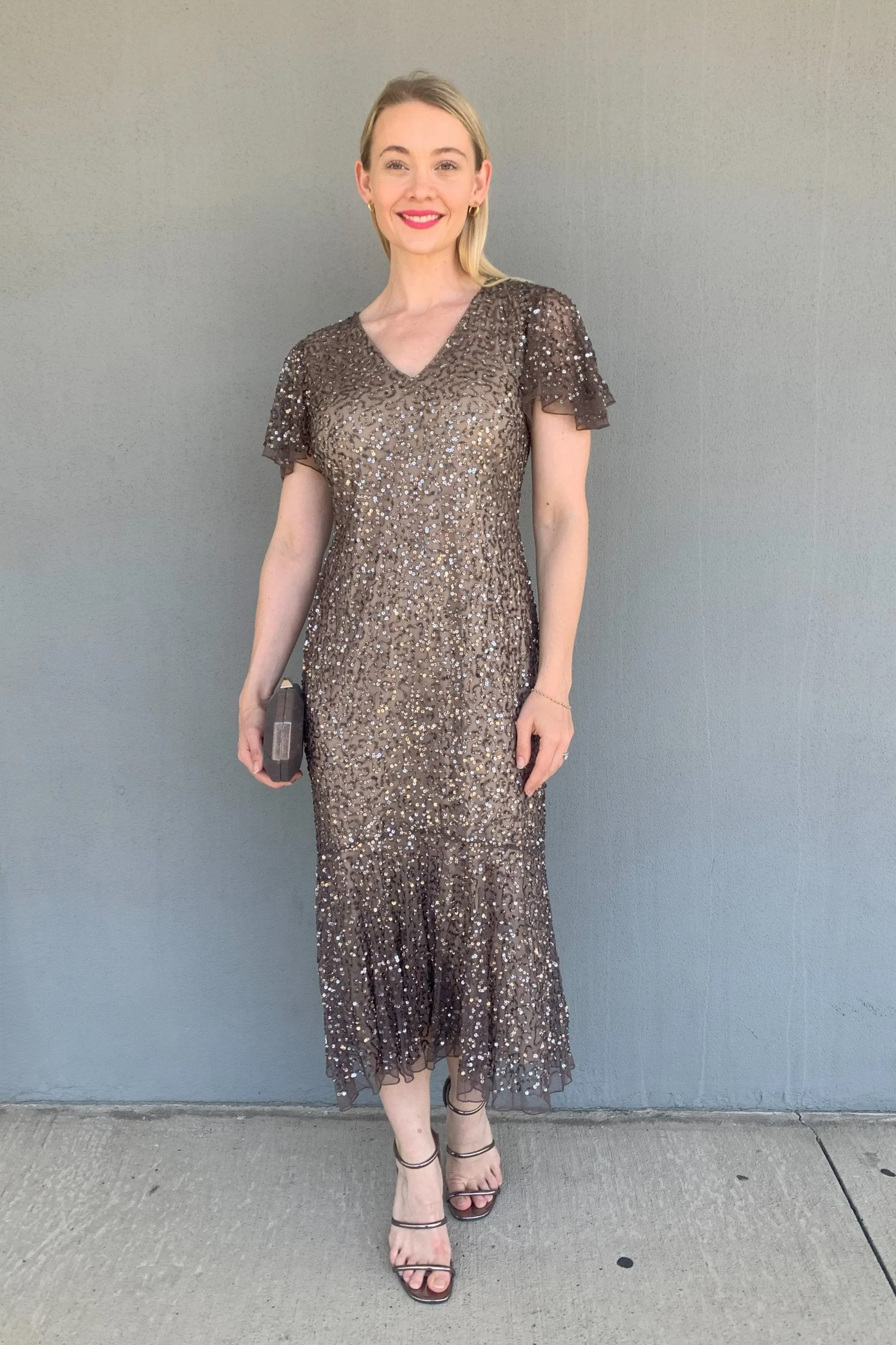 Clothings Jesse Harper - JH0570 Gold Glitter Dress Dresses women dresses dress stores