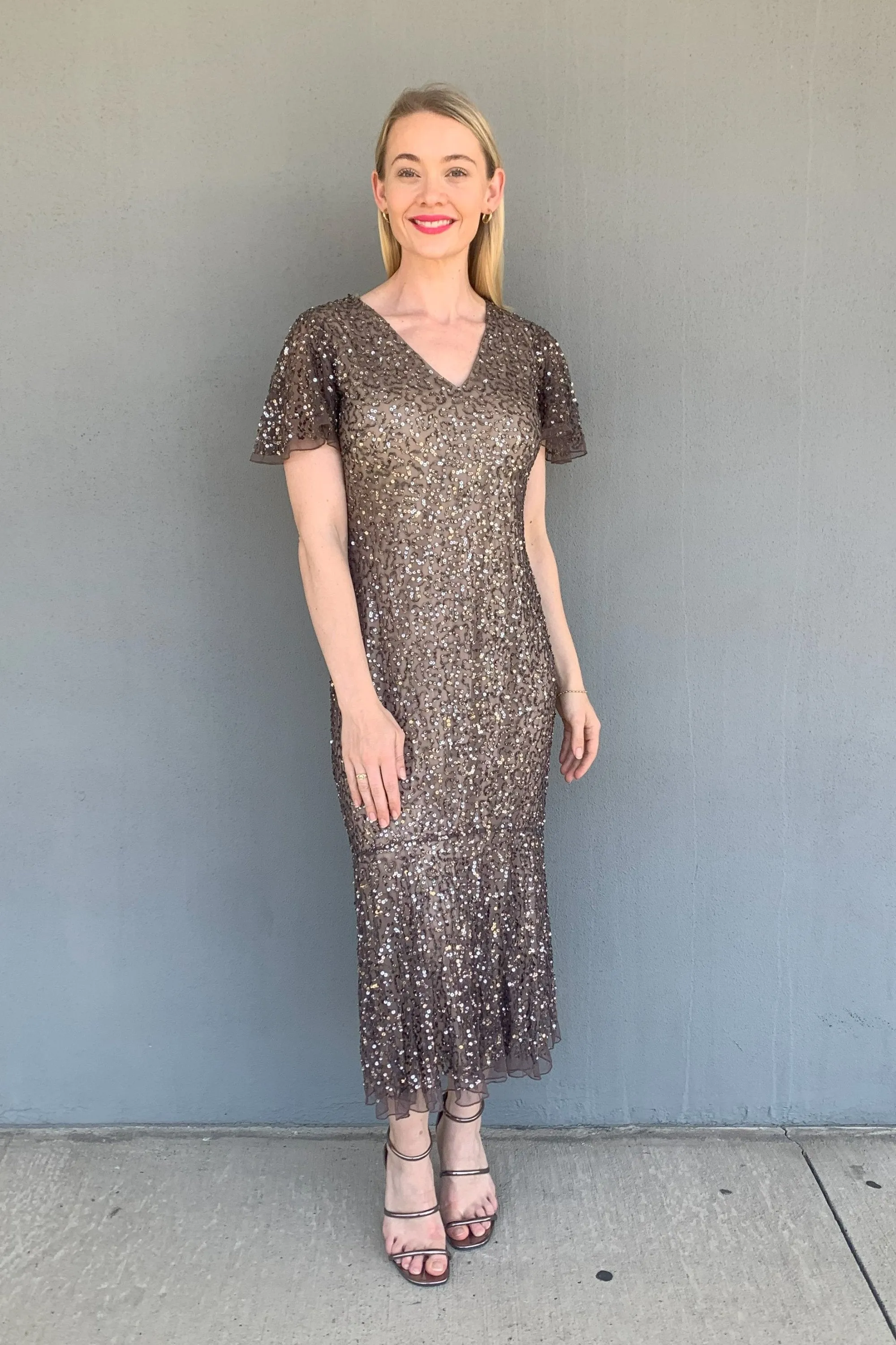 Jesse Harper - JH0570 Gold Glitter Dress