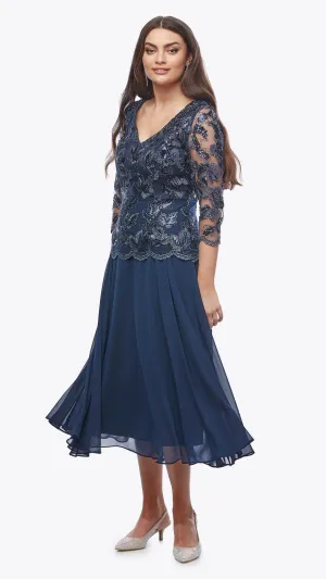 Clothings Jesse Harper - JH0604 V Neck Sequin Lace Chiffon Dress Dresses women dresses dress stores