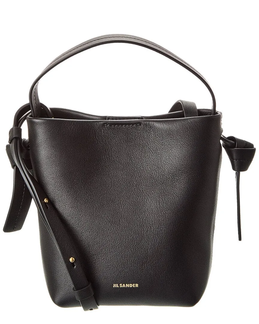 Jil Sander Logo Leather Bucket Bag stylish bucket bags