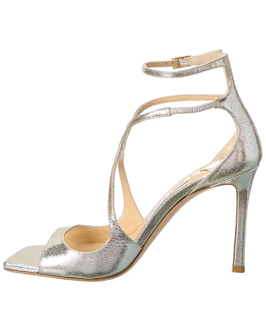 Jimmy Choo Azia 95 Sandales en Cuir Pailleté_Jimmy-Choo