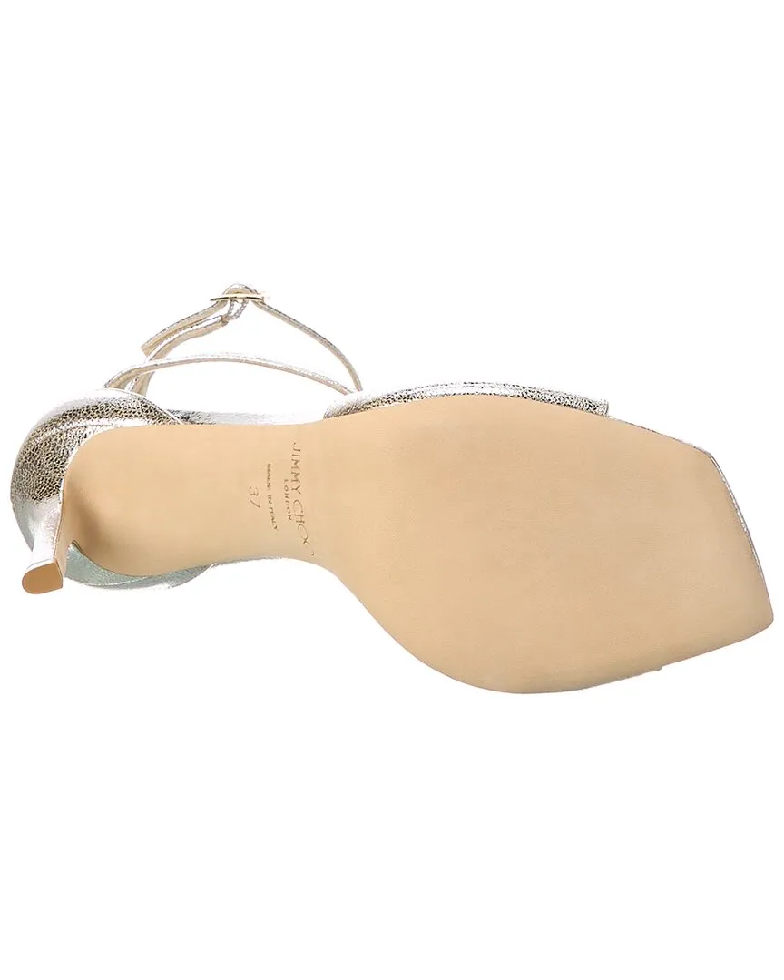 Jimmy Choo Azia 95 Sandales en Cuir Pailleté_Jimmy-Choo