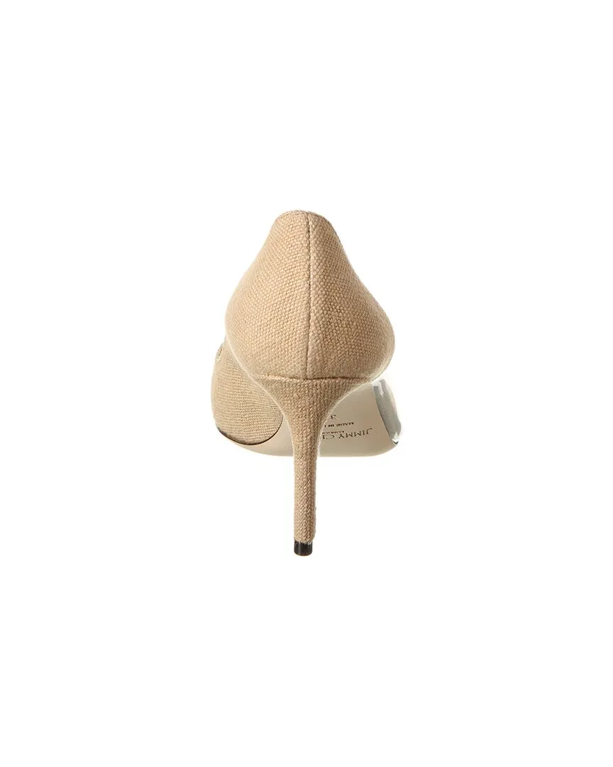 Jimmy Choo Cass 75 Escarpins en Lin & Vinyle_Jimmy-Choo
