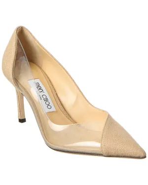 Jimmy Choo Cass 75 Escarpins en Lin & Vinyle_Jimmy-Choo
