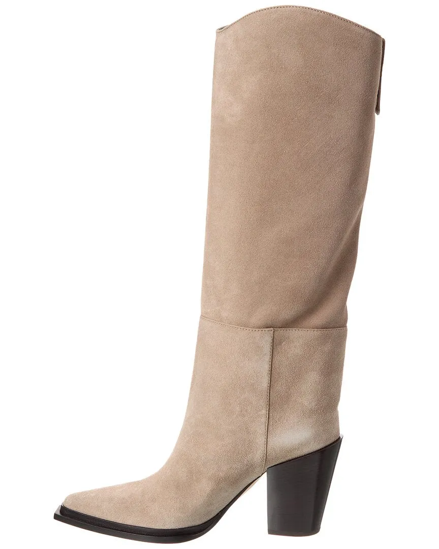 Jimmy Choo Cece 80 Bottes en Suède Montant jusqu'au Genou_Jimmy-Choo