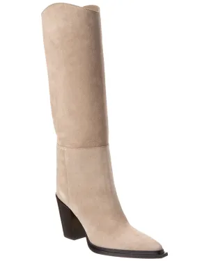 Jimmy Choo Cece 80 Bottes en Suède Montant jusqu'au Genou_Jimmy-Choo