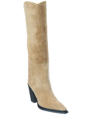 Jimmy Choo Cece 80 Bottes en Suède Montant jusqu'au Genou_Jimmy-Choo