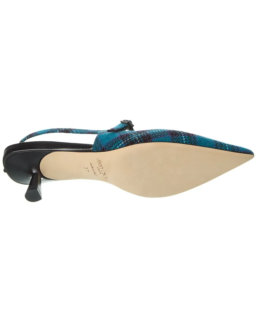 Jimmy Choo Didi 45 Escarpins à Talon Compensé avec Bride Tartan_Jimmy-Choo