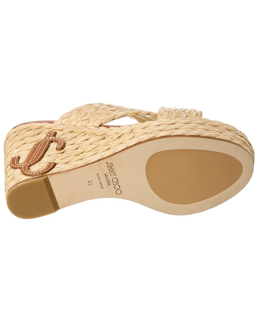 Jimmy Choo Dovina 100 Sandales à Plateforme en Rafia_Jimmy-Choo