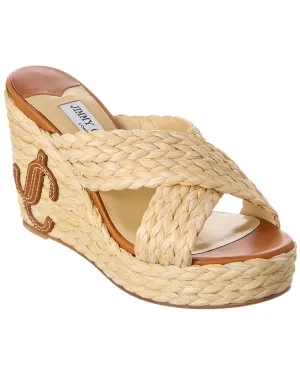 Jimmy Choo Dovina 100 Sandales à Plateforme en Rafia_Jimmy-Choo