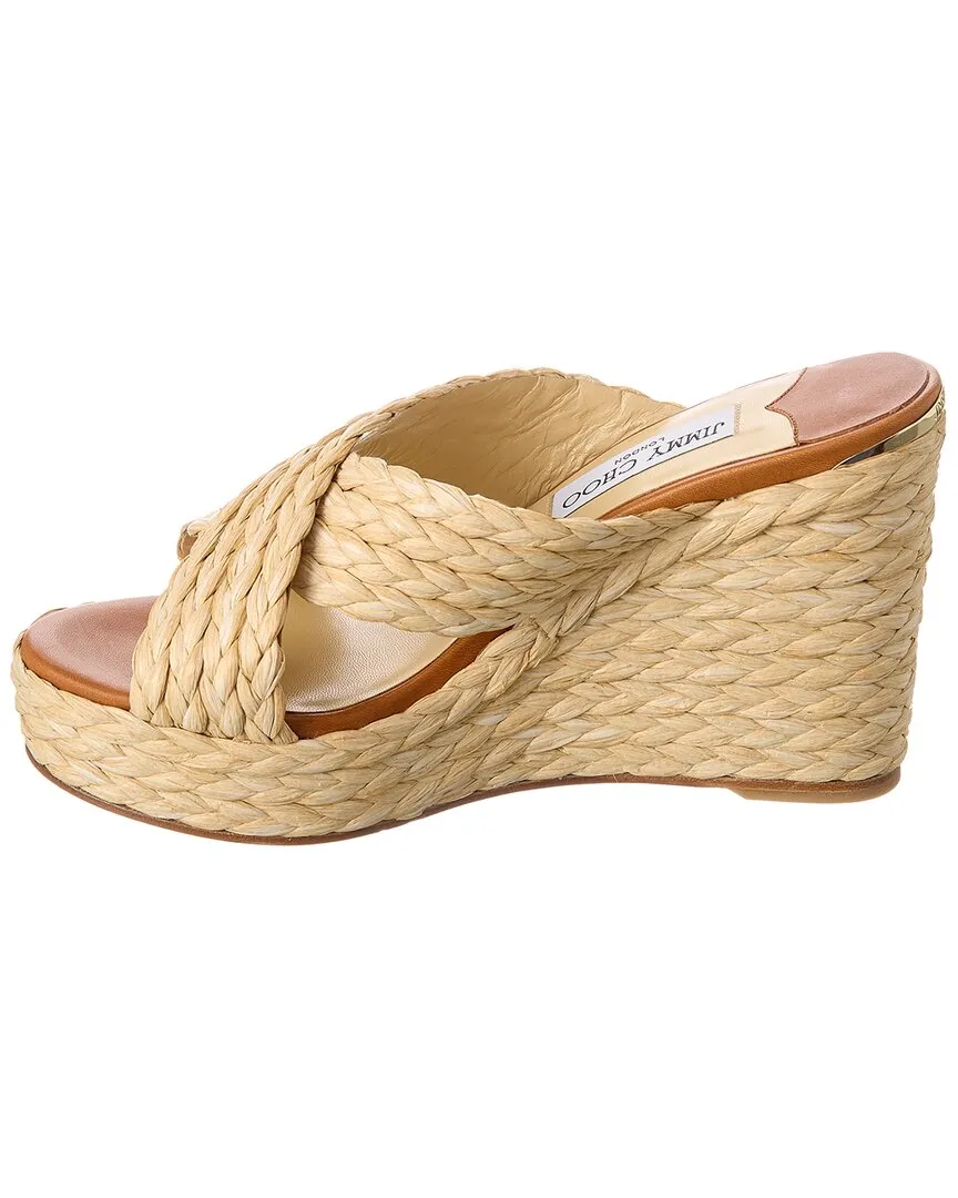 Jimmy Choo Dovina 100 Sandales à Plateforme en Rafia_Jimmy-Choo