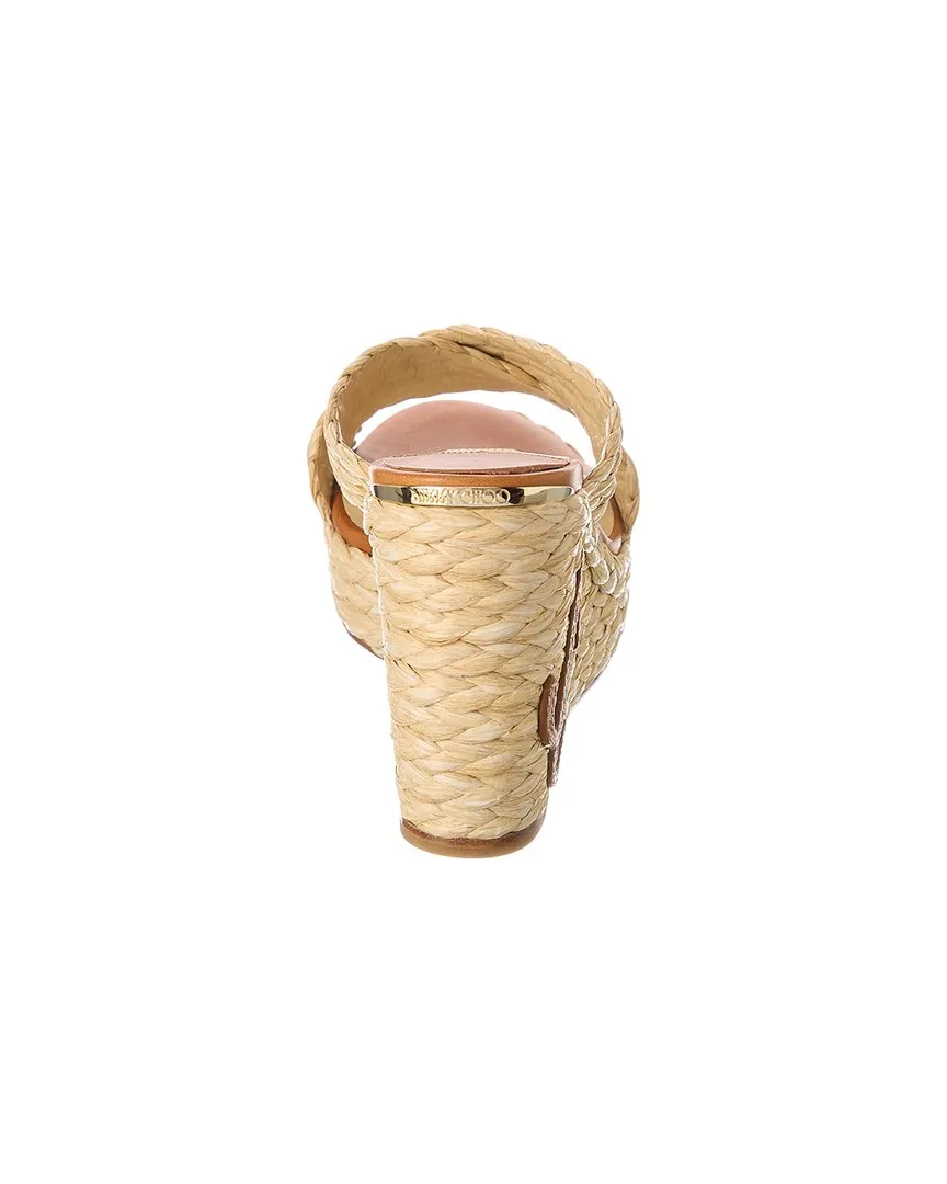 Jimmy Choo Dovina 100 Sandales à Plateforme en Rafia_Jimmy-Choo