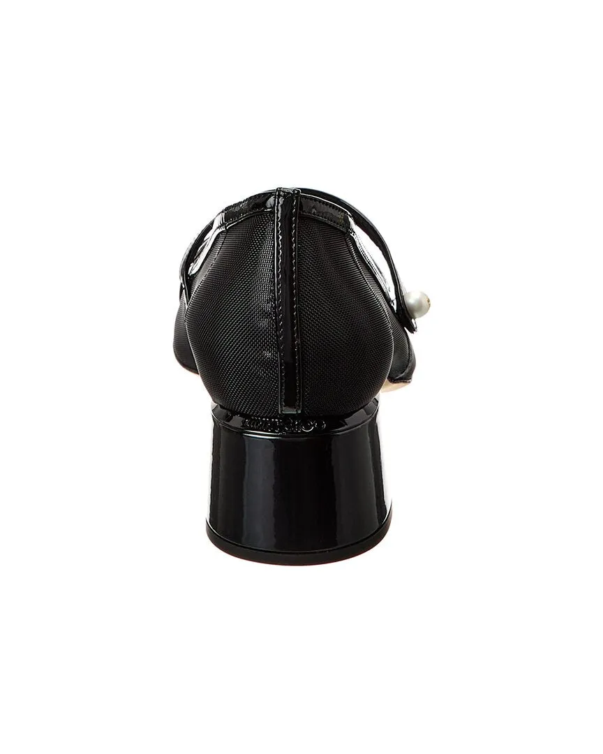 Jimmy Choo Elisa 45 Escarpins en Vernis & Mesh_Jimmy-Choo