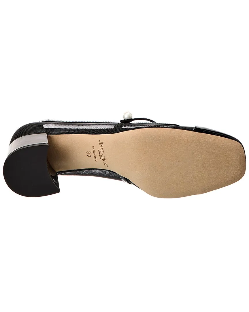 Jimmy Choo Elisa 45 Escarpins en Vernis & Mesh_Jimmy-Choo