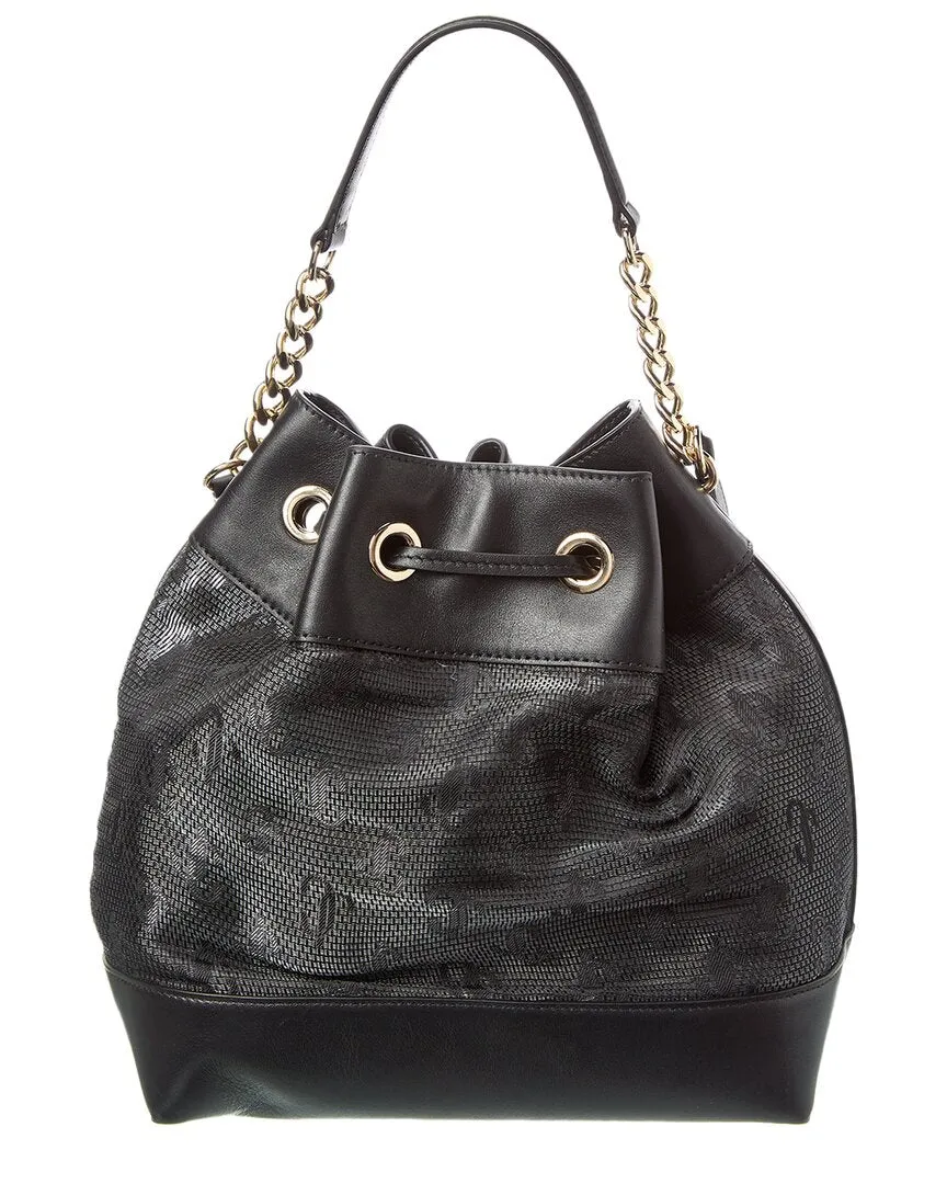 Jimmy Choo Juno Mesh & Leather Bucket Bag