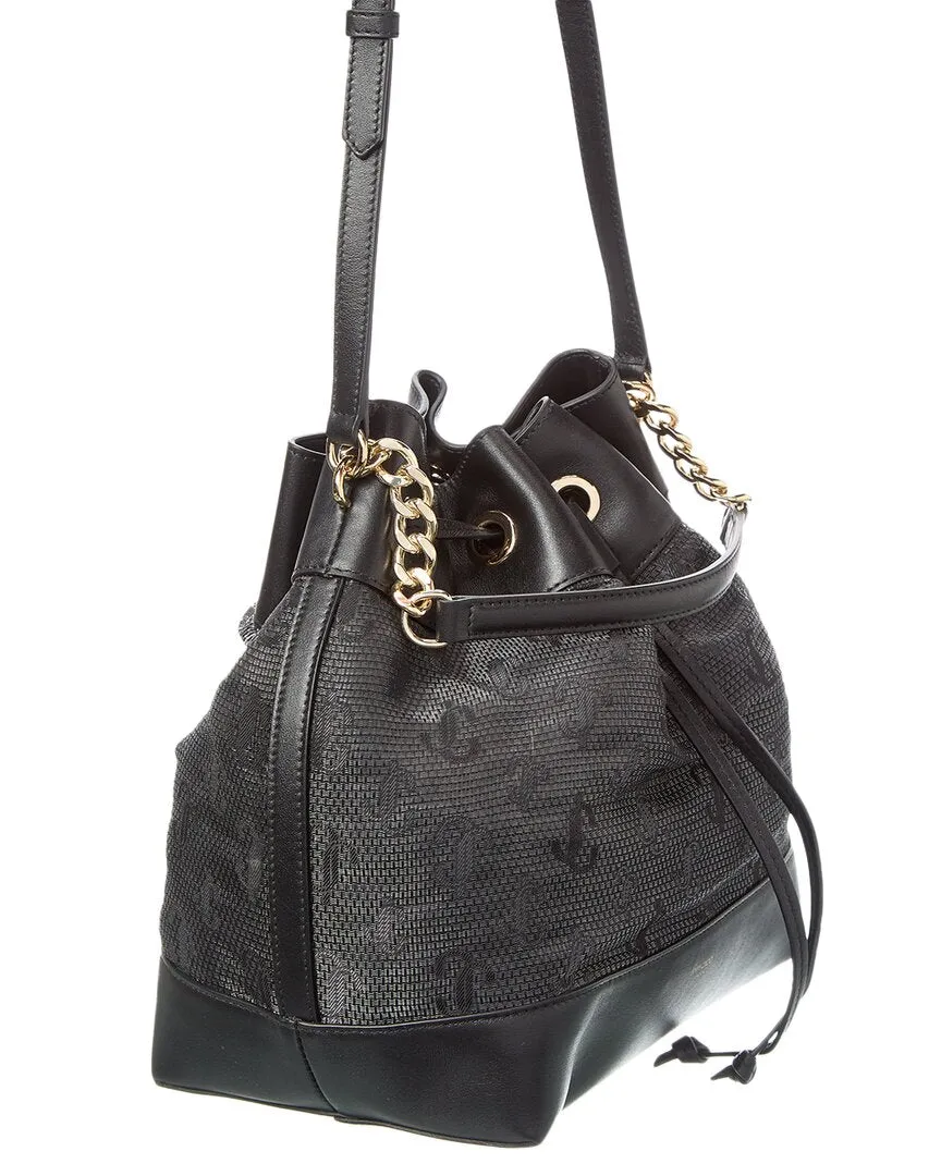 Jimmy Choo Juno Mesh & Leather Bucket Bag