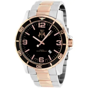 Jivago Men's Watch - Ultimate Swiss Quartz Black Dial Two Tone Bracelet | JV6118 