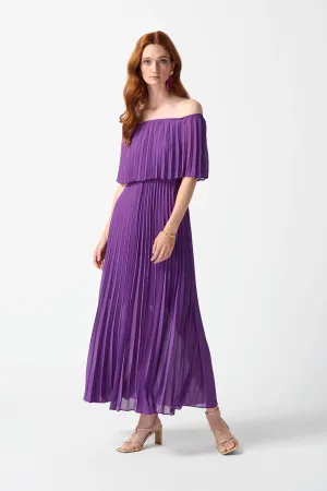 Clothings Joseph Ribkoff - 242926 Pleat Off The Shoulder Dress Dresses women dresses dress stores