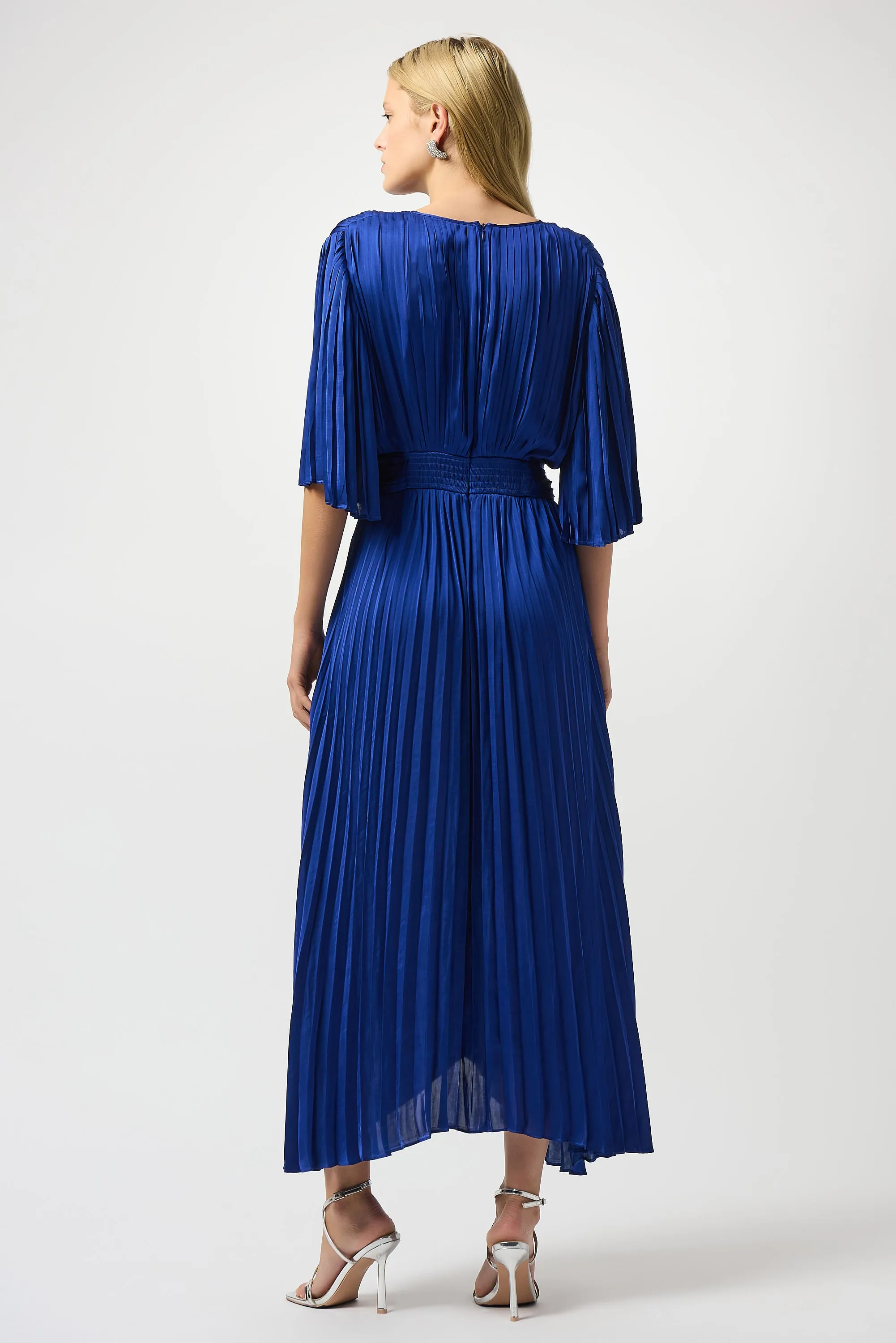 Joseph Ribkoff - 251903 Pleated Vee Neck Dress