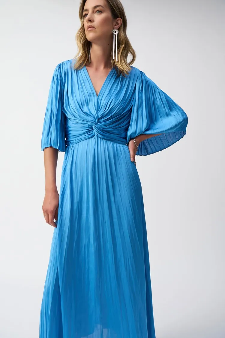 Joseph Ribkoff - 251903 Pleated Vee Neck Dress