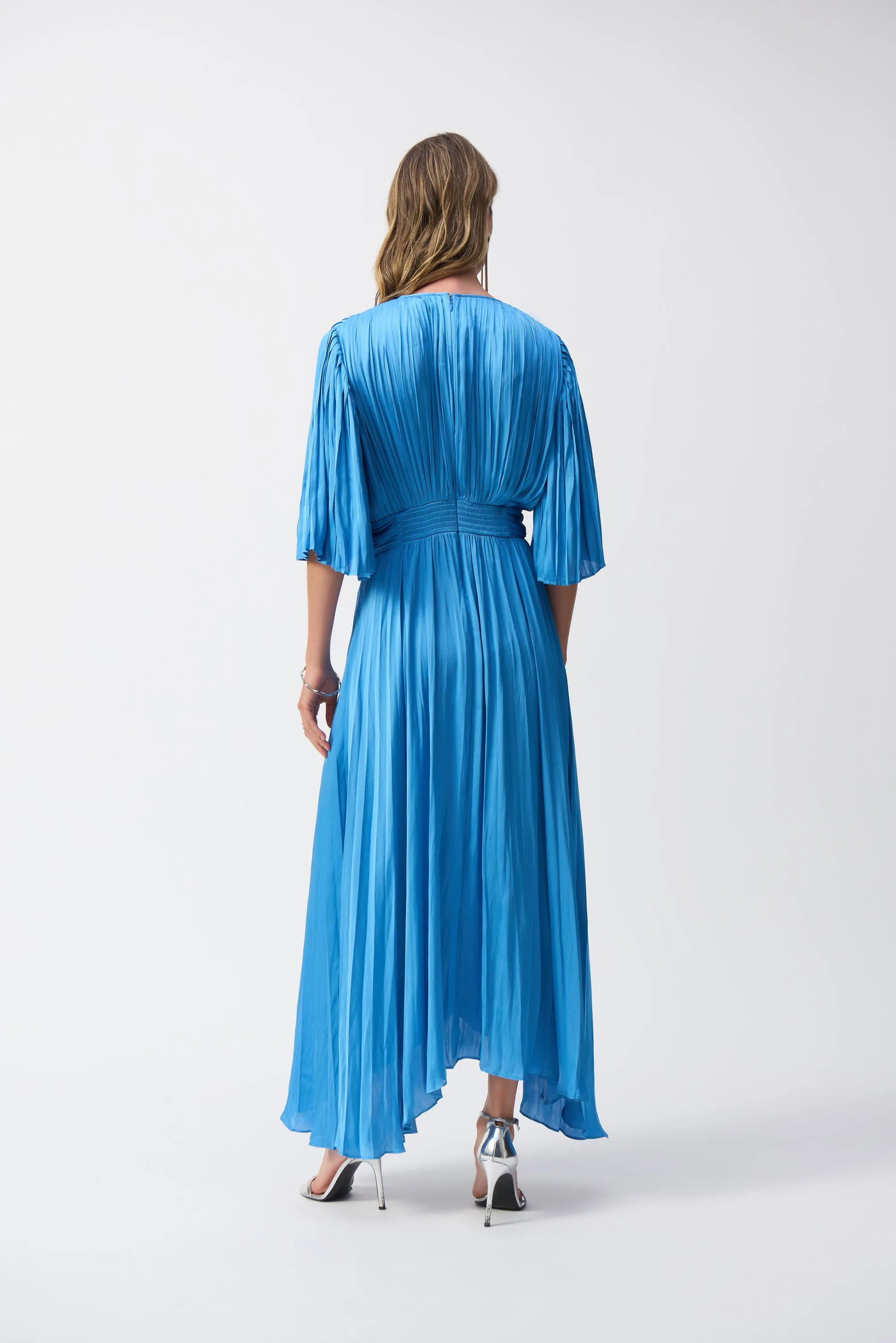 Joseph Ribkoff - 251903 Pleated Vee Neck Dress