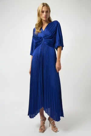 Clothings Joseph Ribkoff - 251903 Pleated Vee Neck Dress Dresses women dresses dress stores