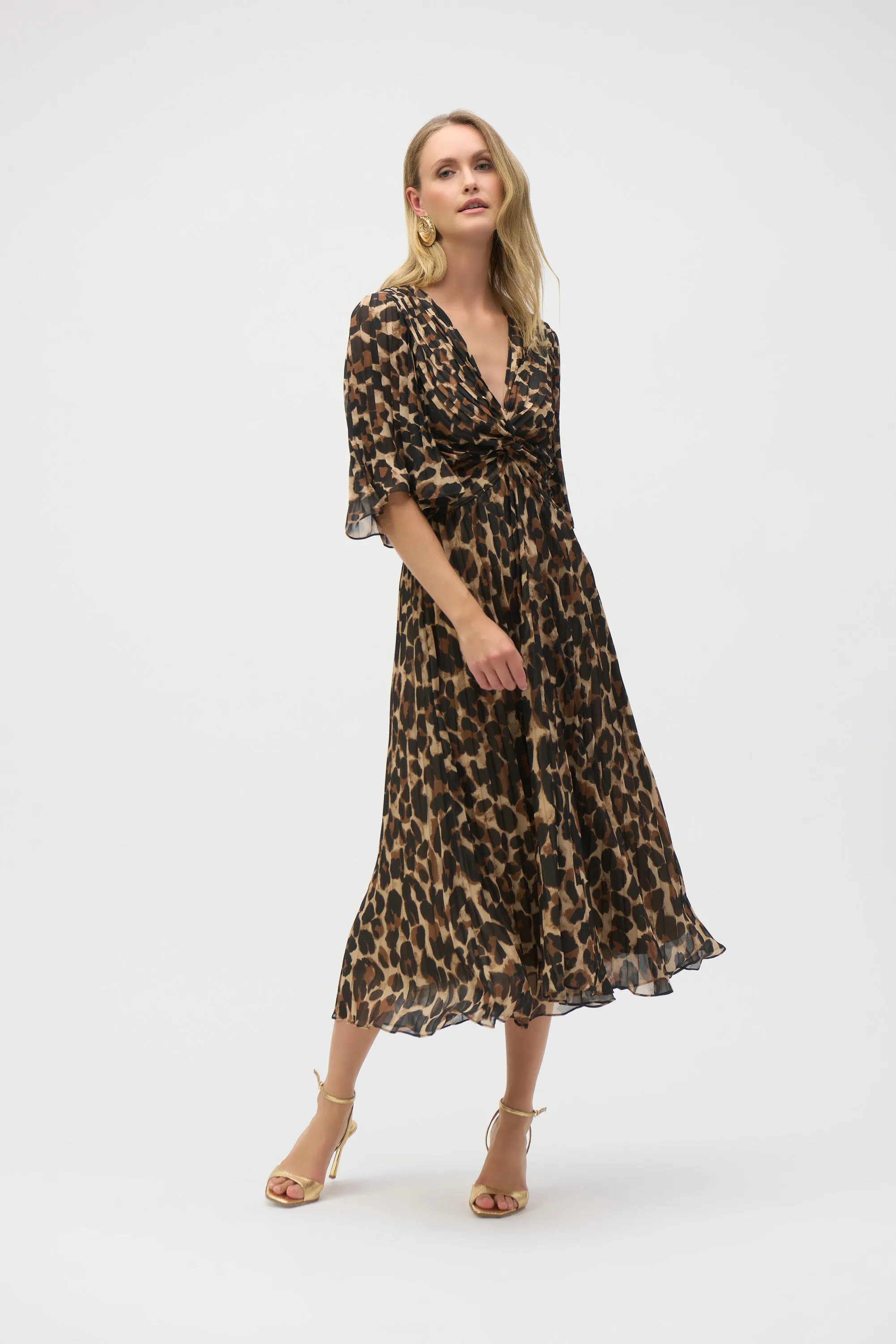 Clothings Joseph Ribkoff - 252935 Leopard Chiffon Dress Dresses women dresses dress stores