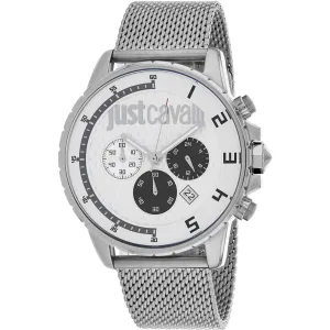 Just Cavalli Men's Watch - Sport Quartz White Dial Silver Bracelet | JC1G063M0255 