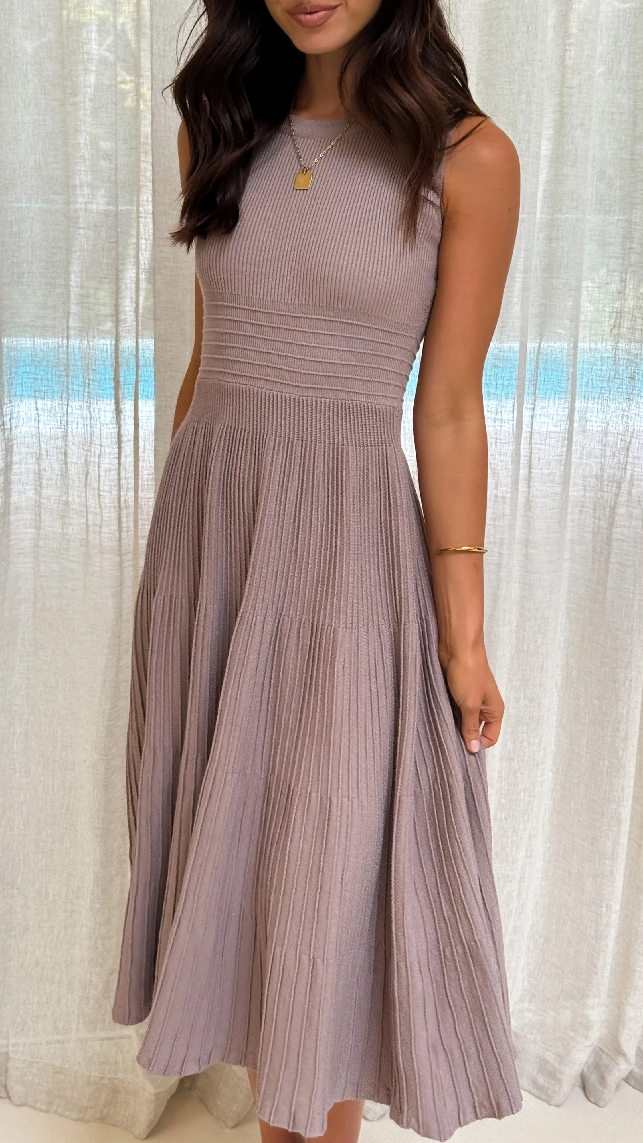 Kaida Midi Dress - Mocha