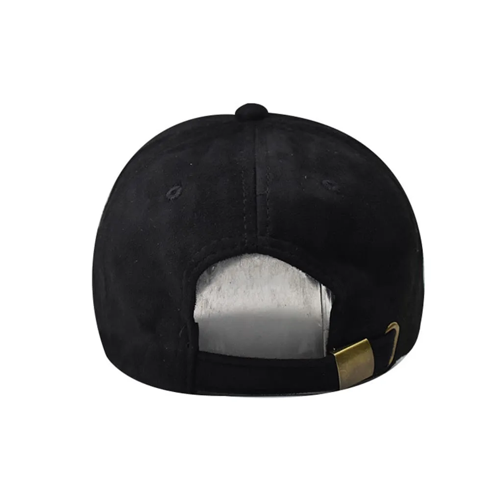 Kansas Suede Curved Baseball Cap