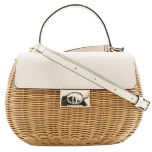 Kate Spade Leather Rattan Basket Handbag (Pre-Owned) stylish bucket bags