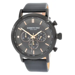 Kenneth Cole Men's Classic Black Leather Band Watch | KC50502004 Luxury Quartz Watch Quartz Watch Sale