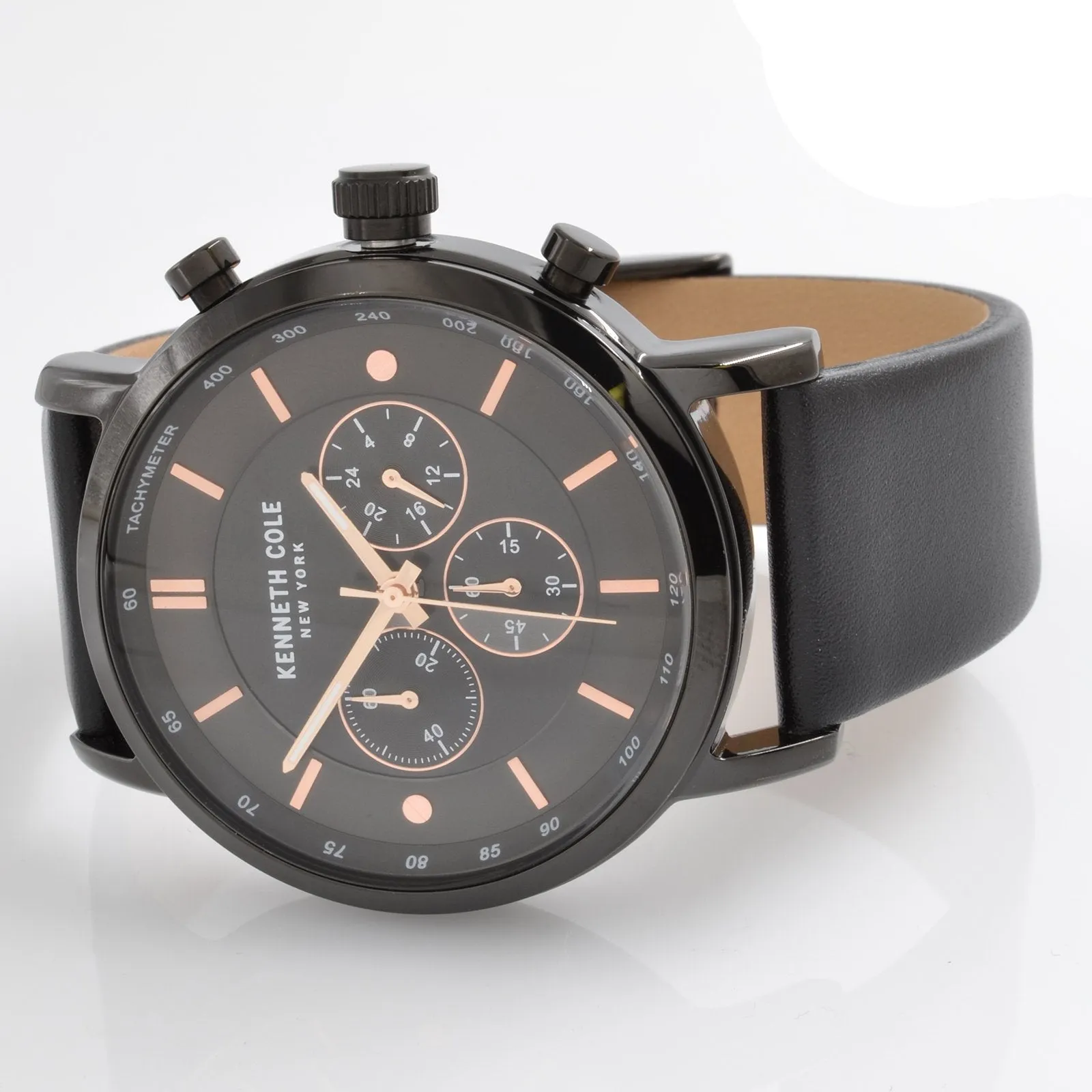 Kenneth Cole Men's Classic Black Leather Band Watch | KC50502004