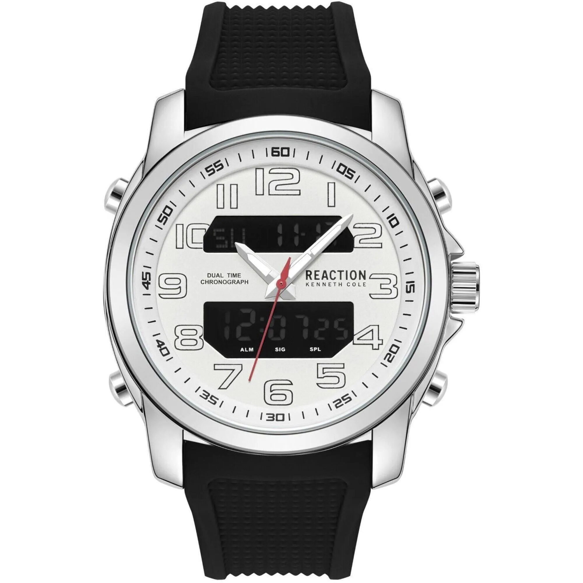 Kenneth Cole Reaction Men's Watch - Ana-Digi Black Silicone Strap | KRWGP2188404 Luxury Quartz Watch Quartz Watch Sale