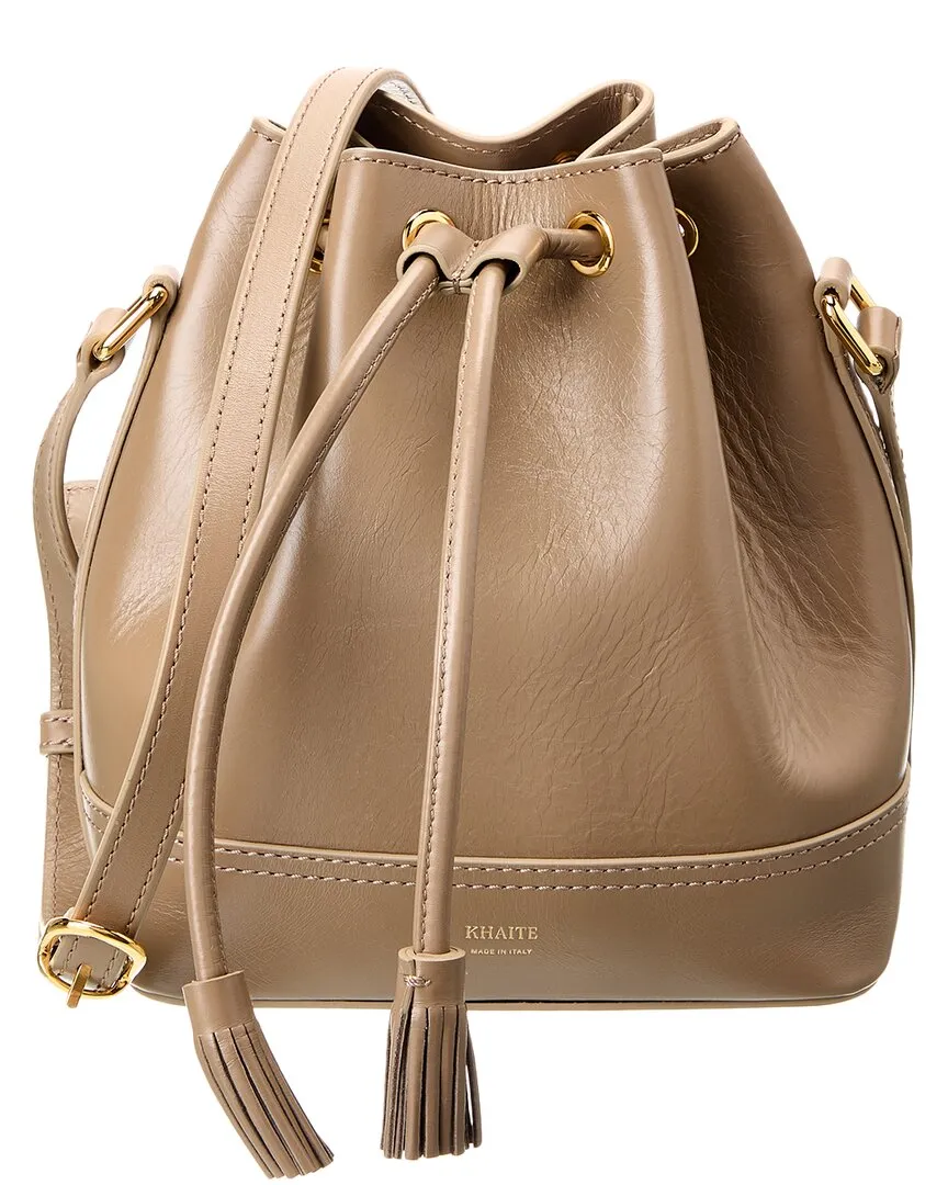 KHAITE Leather Bucket Bag stylish bucket bags
