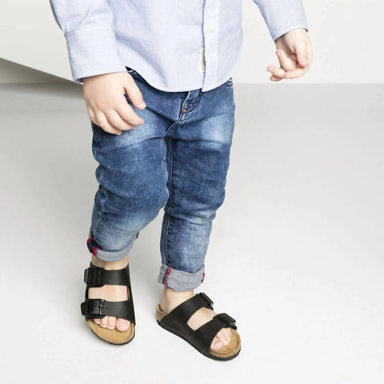 Sandale Birko-Flor Arizona pour Enfants en Noir
