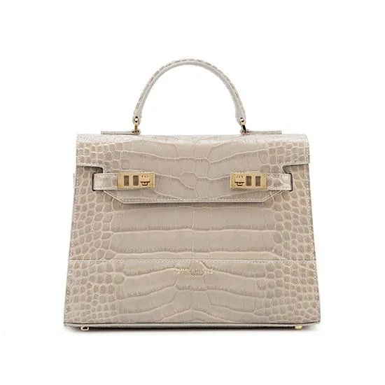 Kim Croco 11" - Light Grey handle bags on sale