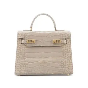 Kim Croco 11" - Light Grey handle bags on sale