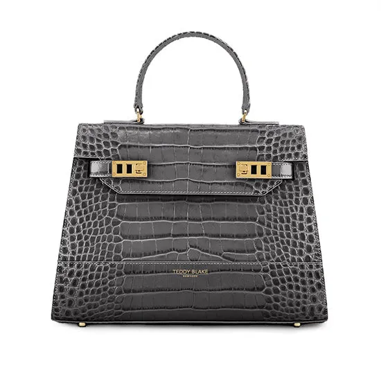 Kim Croco 14" - Dark Grey handle bags on sale