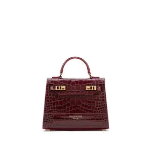 Kim Croco 9" - Bordeaux handle bags on sale