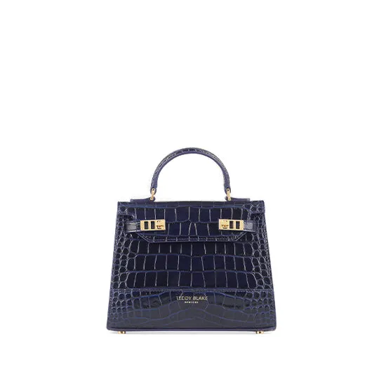 Kim Croco 9" - Dark Blue handle bags on sale