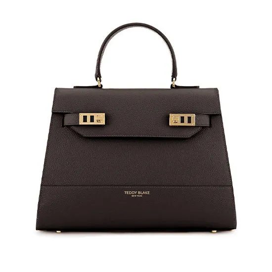Kim Stampato 14" - Dark Brown handle bags on sale