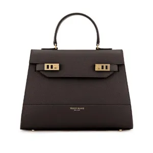 Kim Stampato 14" - Dark Brown handle bags on sale