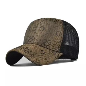 Kingstone Grammy Trucker Cap boater hat with bow in beach sunlight