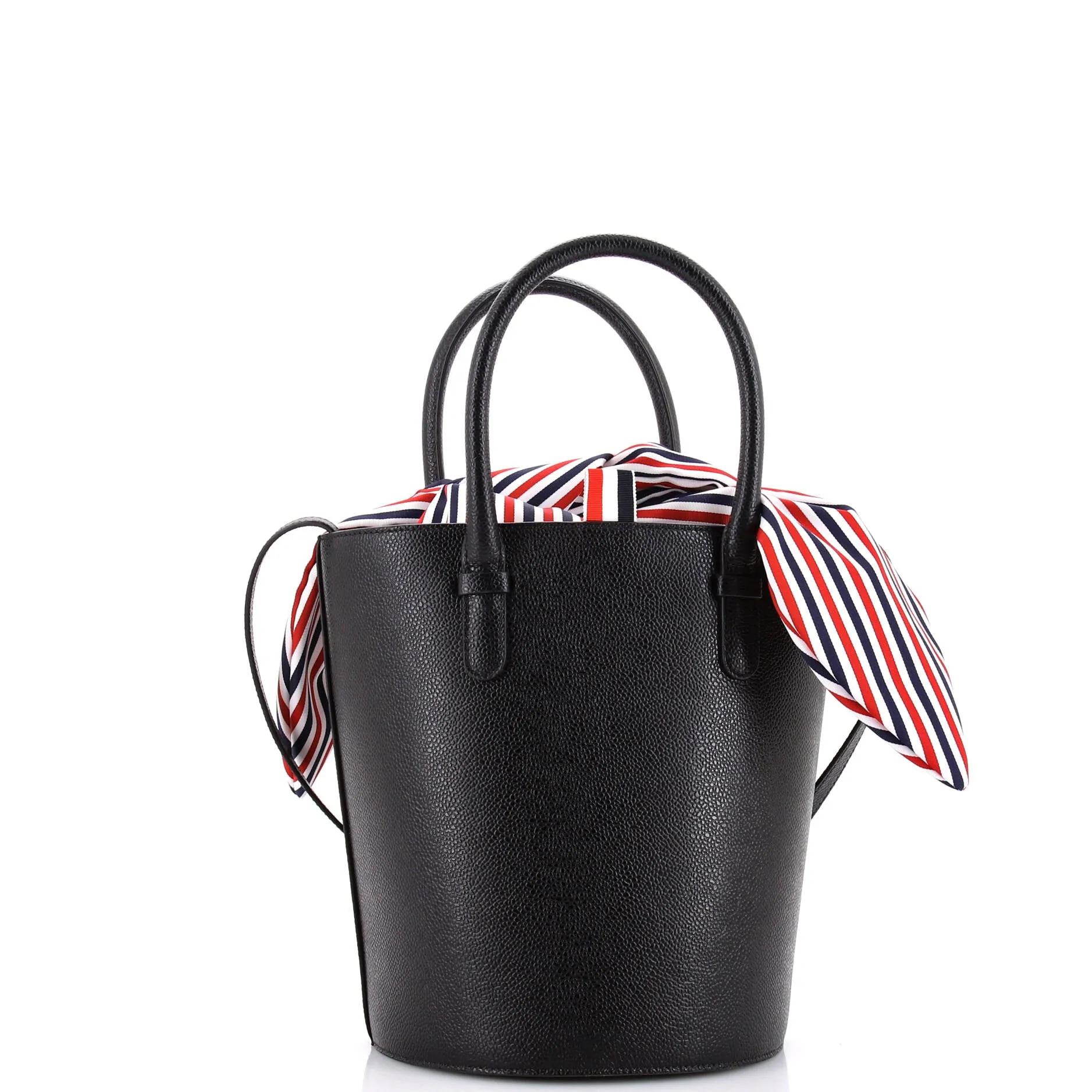 Knot Bucket Bag Leather with Fabric
