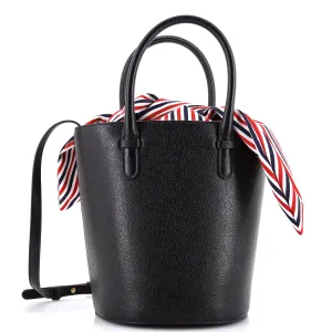 Knot Bucket Bag Leather with Fabric stylish bucket bags